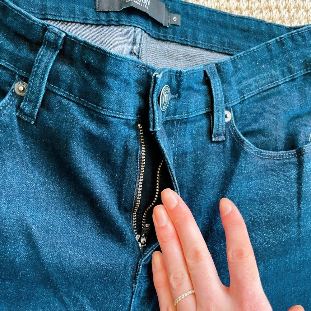 Hudson Remi High-Rise Straight Jeans Rinse Wash Size 6 - like new , stretch - Picture 9 of 13